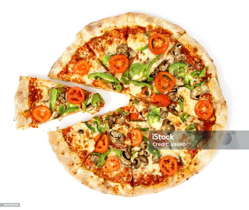 Pizza vegetariana - 03 - Foto de stock de Pizza libre de derechos