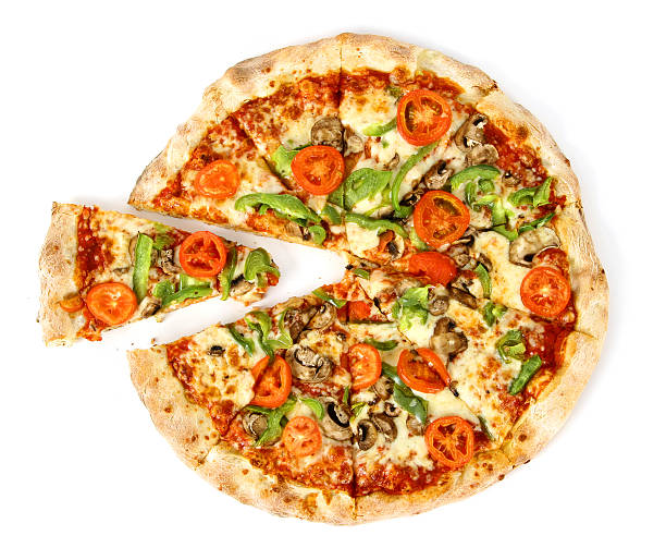pizza vegetariana - 03 - aciculum imagens e fotografias de stock