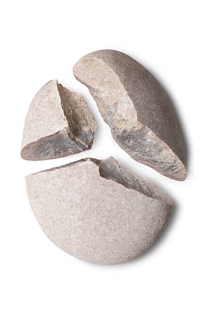 broken pebble - broken stones stock-fotos und bilder