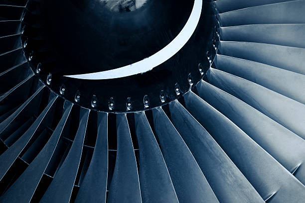 istock Close-up aircraft jet engine turbine 184098946