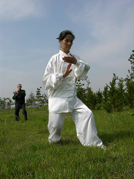 tai chi (china - handcarves sports and fitness arts and entertainment people - fotografias e filmes do acervo