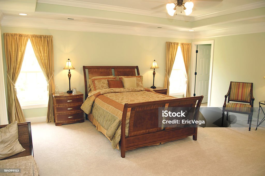 Traditionelles Schlafzimmer - Lizenzfrei Einfamilienhaus Stock-Foto