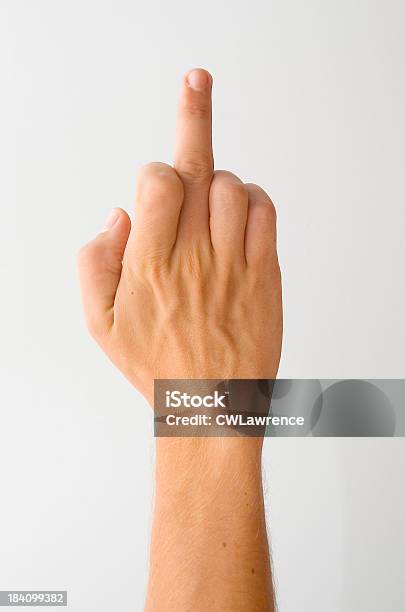Mano Mostrando El Dedo Mayor Foto de stock y más banco de imágenes de Dedo humano - Dedo humano, Descuidado, Fotografía - Imágenes