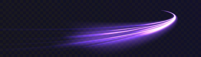 Light effect of high speed curved light beams. Technology of light movement of light energy. Banner poster design concept. Abstract background of curved rays of light.