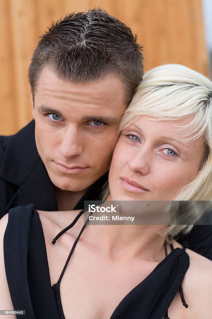 Young Man and Woman Couple beautiful young man and woman couple portrait. Adolescence Stock Photo