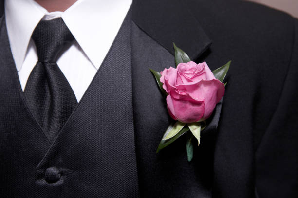 istock Boutonniere and tux detail 184100458