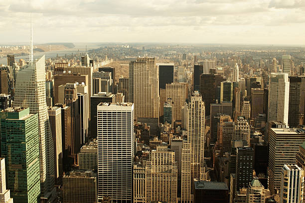 istock Financial district skyline in New York City 184101075