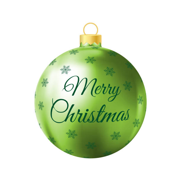istock Green Christmas tree toy Realistic color illustration 1841011553