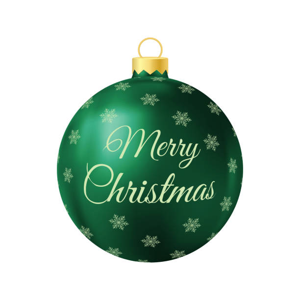 istock Green Christmas tree toy Realistic color illustration 1841016198