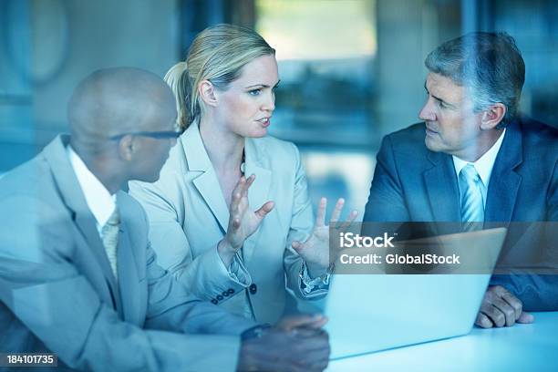 Erfolgreiche Geschäftsleute Mit Laptop In Einem Meeting Stockfoto und mehr Bilder von Afrikanischer Abstammung