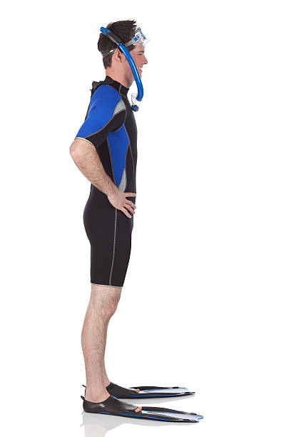 istock Profile of a man in scuba gear 184101833