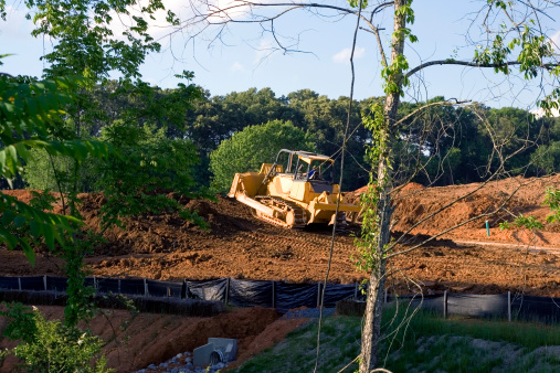 dozer grading on housing construction siteCheck out my