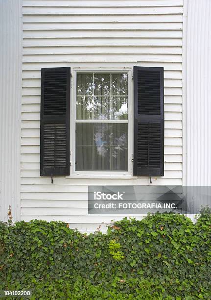 Black Shutters Stock Photo - Download Image Now - American Culture, Architecture, Black Color