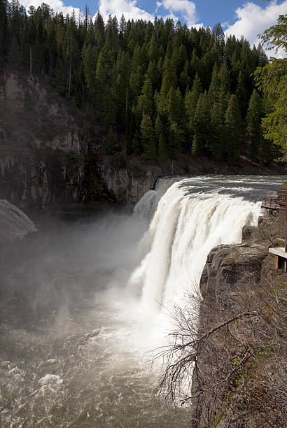 istock Upper Mesa Falls on Snake River in Teton Mountain Range 184102900