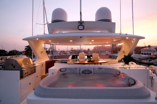 istock flybridge deck luxury motor yacht 184102928