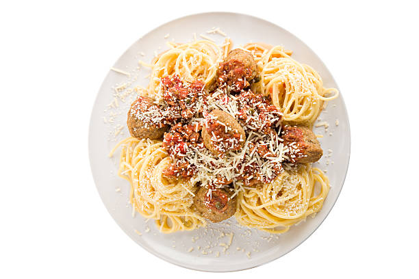 istock Spaghetti And Meatballs With Cheese 184103279