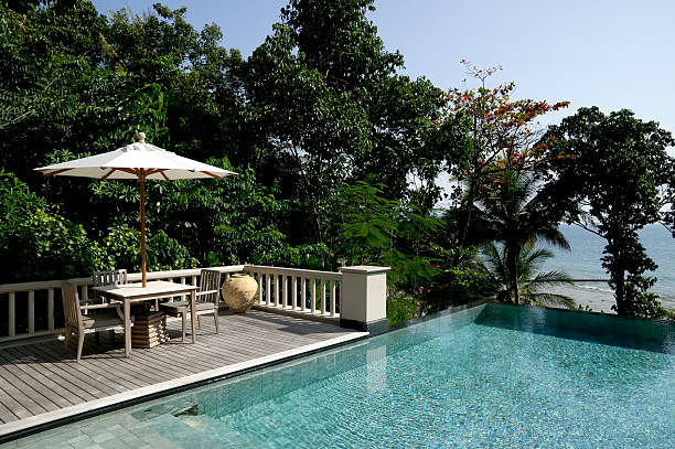 istock villa swimming pool beach house waterfront 184103426