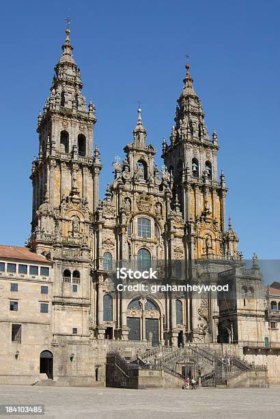 Praza Сделать Obradoiro Сантьяго — стоковые фотографии и другие картинки Сантьяго-де-Компостела - Сантьяго-де-Компостела, Собор, Сантьяго - Чили