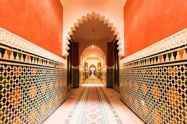 Photo of Architecture Moroccan Archway with Ornamental Tiles Interior Design