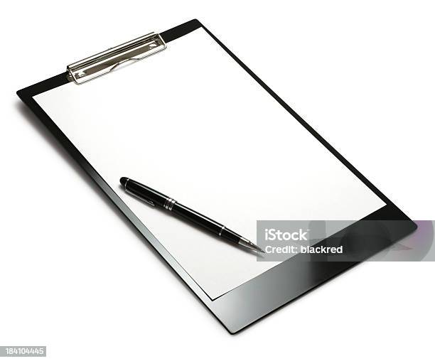 Clipboard With Pen Stock Photo - Download Image Now - Clipboard, Pen, Ring Binder