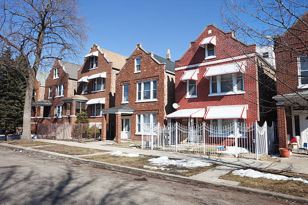 istock Residential Street in Brighton Park, Chicago 184104543