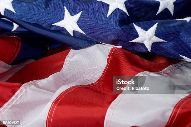 Fondo De La Bandera Americana Foto de stock y más banco de imágenes de Azul - Azul, Bandera, Bandera estadounidense
