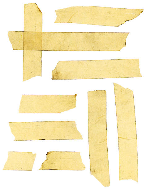 istock Grungy Masking Tape on White Background (with Clipping Path) 184104933