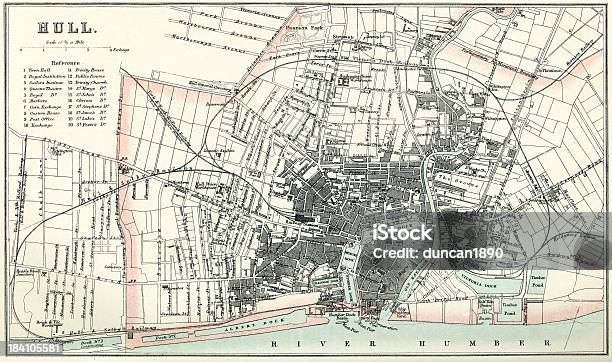 Vetores de Mapa De Hull e mais imagens de Mapa de Rua - Mapa de Rua, Antigo, Passado