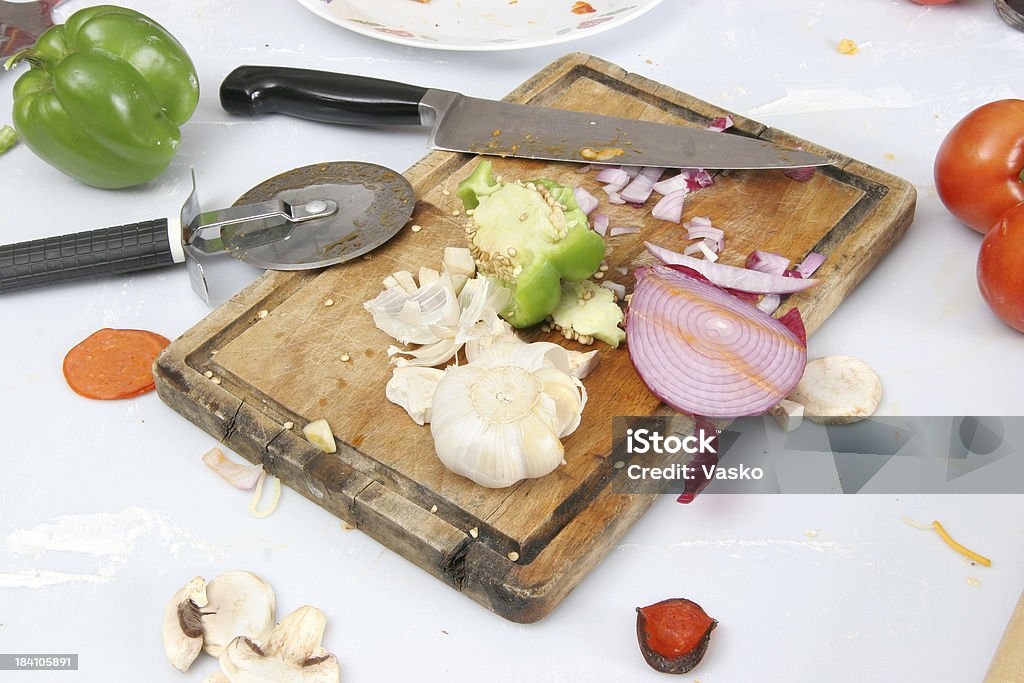 Preparação de alimentos-Limpeza de tempo 2 - Foto de stock de Caos royalty-free