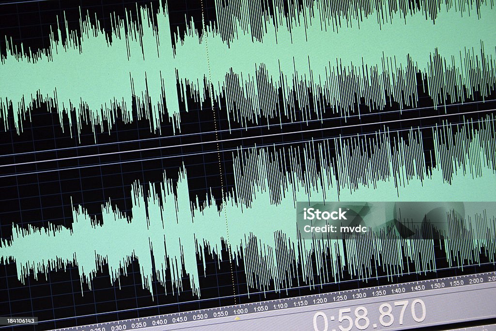 audio digitale. - Foto stock royalty-free di Motivo a onde