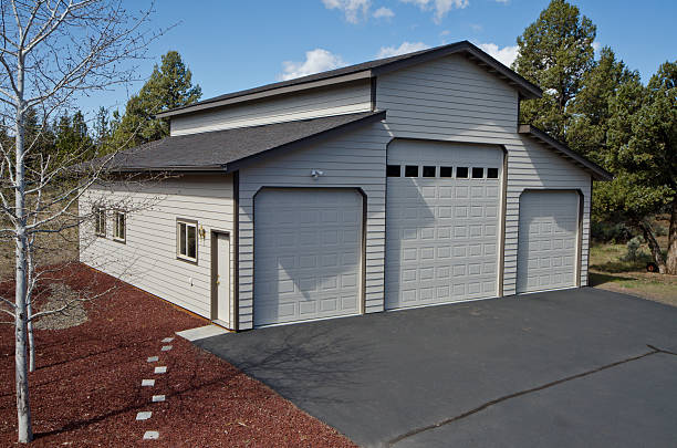 A one-car garage or storage shed.