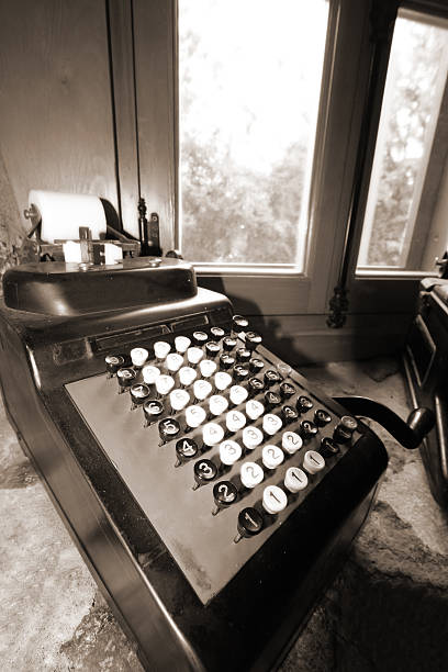 istock Old Cash Register in Sepia Tone 184106191