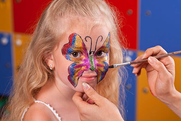 Face painting stock photo