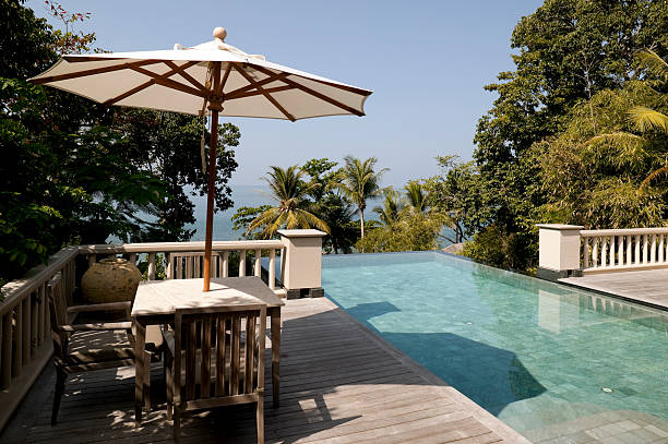 istock villa swimming pool beach house waterfront 184106501