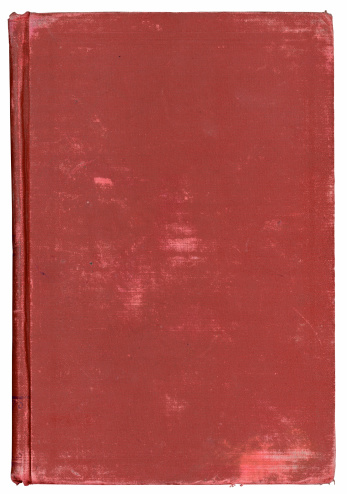 antique book cover (pub. 1897): red and worn