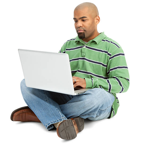 istock African American Man with Laptop 184106535