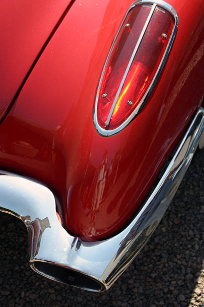 istock Close-up view of a backlight on a red car 184107270
