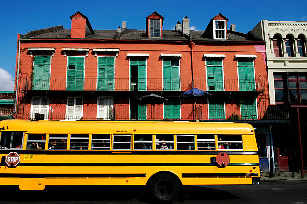 school buses lined up