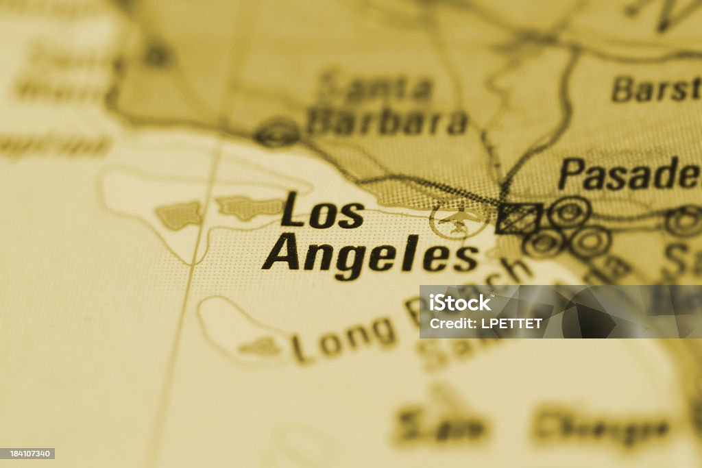 Фото карта зумировании в Лос-Анджелесе. - Стоковые фото Беверли-Хиллз роялти-фри