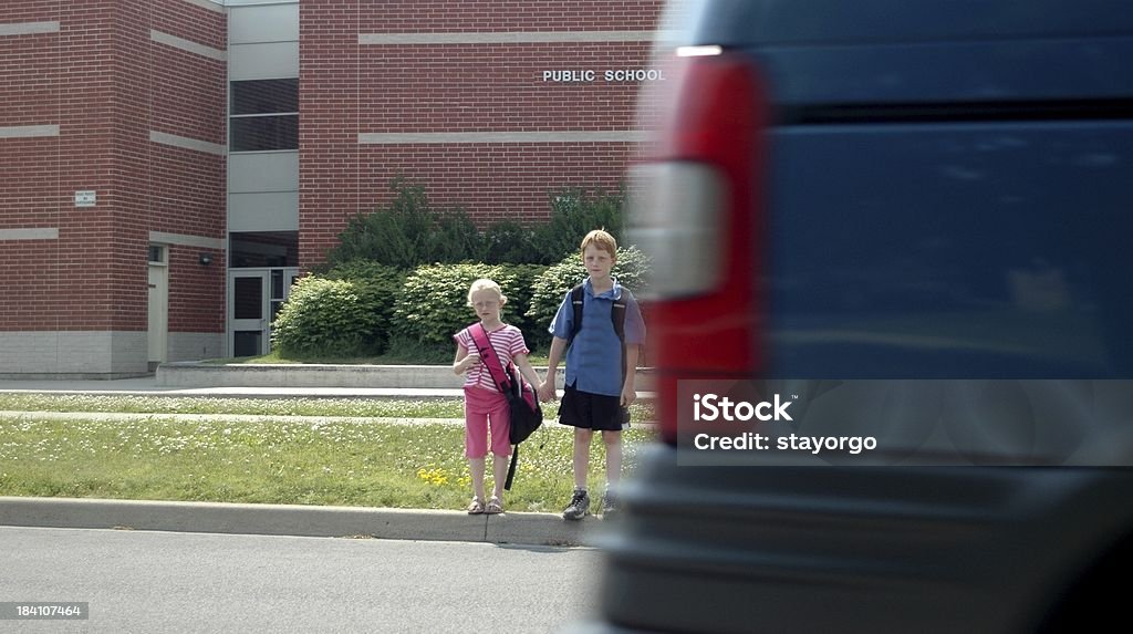 Escola crianças não seguras - Royalty-free Conceito Foto de stock