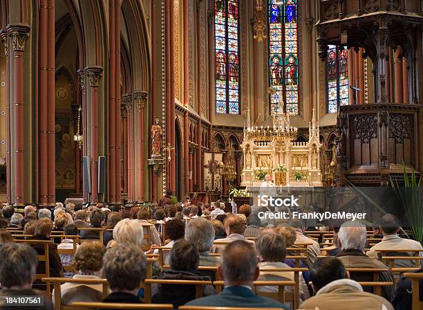 European Church Service Stock Photo - Download Image Now - Church, Religious Mass, Catholicism