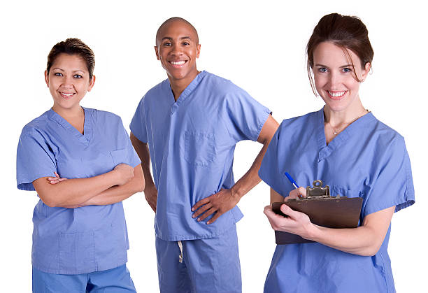 Medical Team in Scrubs stock photo