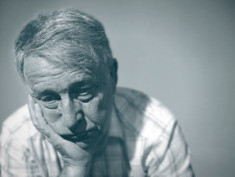 Portrait of a depressed man.You can find more photographs of this model in