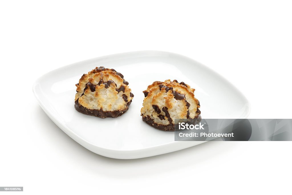 Coconut pliki cookie - Zbiór zdjęć royalty-free (Białe tło)