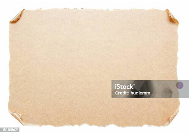 Blank Scroll Paper Background Textured Isolated On White Stock Photo - Download Image Now