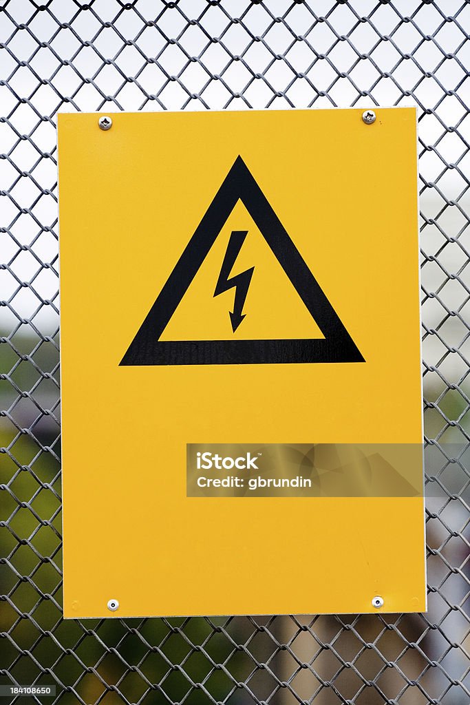 Sinal de alerta: Electricidade - Foto de stock de Alta Voltagem royalty-free