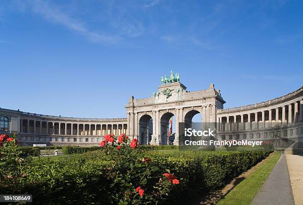 Picture Of The Triumphal Arch In Brussels Stock Photo - Download Image Now - Arcade, Brussels-Capital Region, Le Cinquantenaire