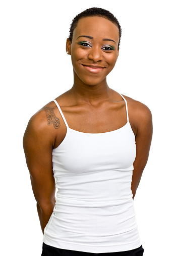 Portrait of a woman on a white background. http://s3.amazonaws.com/drbimages/m/karbro.jpg