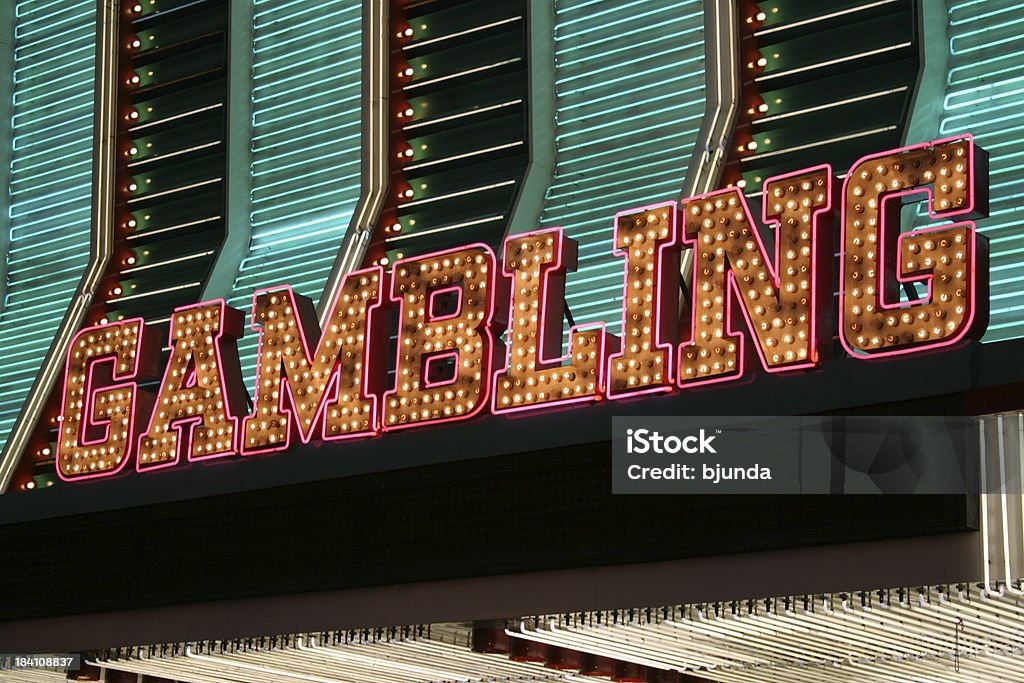 Gambling Sign The temptation New Stock Photo