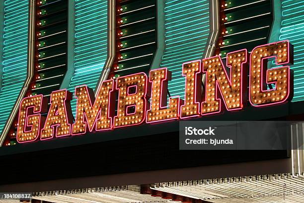 Gambling Sign Stock Photo - Download Image Now - New, Addiction, Bright